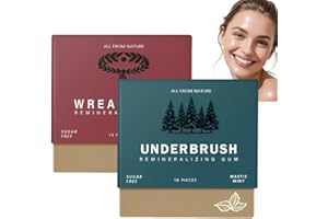 GENERIC Remineralizing gum，Underbrush Remineralizing Chewing Gum，Mastic gum，Xylitol Gum For Cavities，Jawline Gum，Mint Sugar-Sugar-Free Gum to Keeps Your Mouth Fresh-For Teeth & Gum Health(Mastic+Cinna)