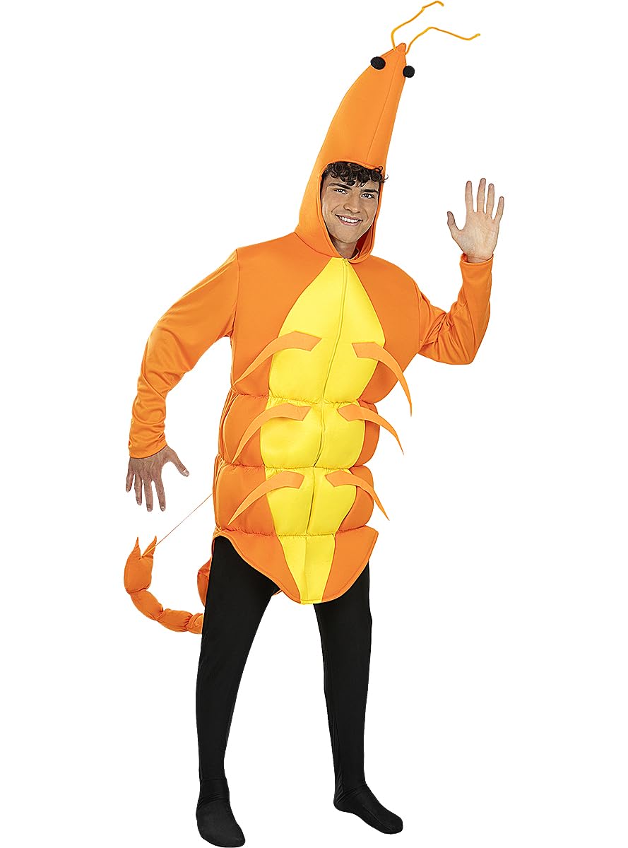 Funidelia | Prawn Costume for Men and Women Animals - Costume for Adults Accessory Fancy Dress & Props for Halloween, Carnival & Parties - Size One Size - Orange