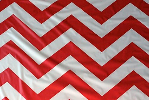 Simply Brilliant Press - Printed Velon 101 Chevron White Red Recyclable Vinyl convention drapery (125 yds x 54")