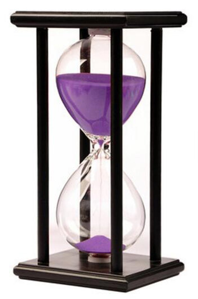 Lodunsyr 45 Minutes Hourglass Sandglass Timer Sand Timer Clock 45 Min Wooden Frame Home Decoration Office Ornament Wooden Frame Kitchen Timer Purple