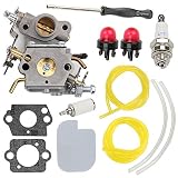 Wellsking C1M-W26C Carburetor for Poulan 545070601 P3314 P3314WS Chainsaw Craftsman PP3516 P3416 P4018 PP3816 PP4218 P4018AV PPB4018 ZAMA Carb Gas Chainsaw with Air Filter