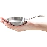 Macevia Mini Saucepan, 18/10 Stainless Steel Butter Warmer - 0.12QT | Tri-ply 18/10 Stainless Steel Melting Pot, 2.3mm Thick, for Melting Butter, Chocolate, Sauces &amp; Milk, All Cooktops Compatible