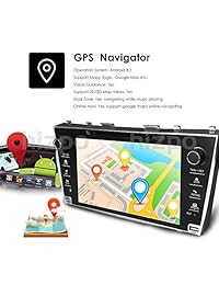 WiFi Android 8.1 GPS Estéreo 8 "Reproductor de video para auto Toyota Camry 2007 2008 2009 2010 2011 2012 Bluetooth, GPS, RDS, Radio