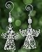 Angel Christmas Ornaments - Set of 2 Silver Filigree Metal Angels - Gift Boxed - Measures 5.5