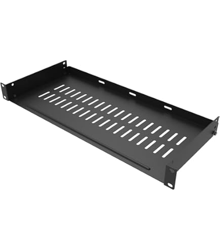 Aeons Estante Universal De 2U Para Servidores, Estante Voladizo Ventilado Para Montaje En Rack De 14 Pulgadas De Profundidad, Para Gabinete De Rack De Red De TI De 19 Pulgadas, Estante