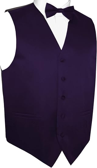 Amazon ブランドqメンズフォーマルタキシードベスト ボウタイセットin Lapis カラー パープル ベスト 通販