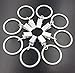 Aiskaer 32 Pieces White Metal Curtain Clip Rings 1.2 Inch Interior Diameter