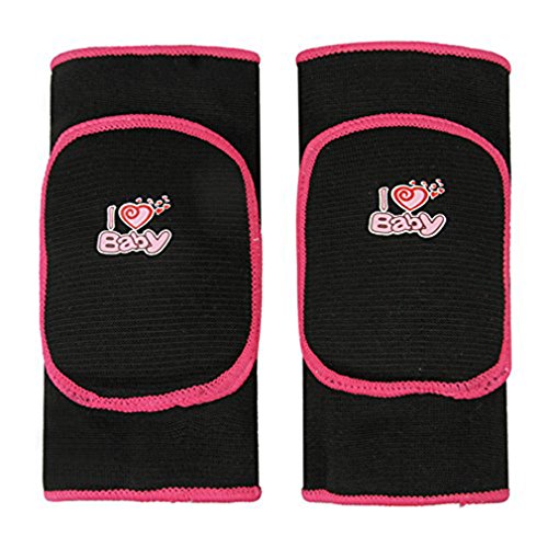 BYP Kids Knee Pads Sponge Pad with Hole for Sports Skate Skateboarding Dance Basketball (black(with hole), S)