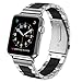 Greeninsync Strap Apple Watch 42mm Metal, Special Edition Apple Watch Stainless Steel Replacement Accessory Metal Band Wristbands Bracelet Strap W/Silicone Cover Black for Apple Watch Series 3/2/1