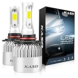 9005 LED Headlight Bulbs - KASO All-in-One Conversion Kit HB3 8000Lm 72W/Set 6500K Cool White Highly Waterproof 3 Years Warranty (HB3 9005)