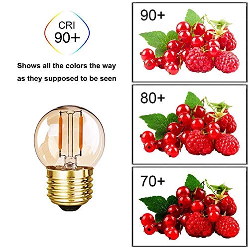 Grensk G40 Low Watt Light Bulb Edison LED Bulb Mini Globe Light Bulbs 1W Equivalent to 10Watt Incandescent E26 Screw Base Led Bulbs Ultra Warm Whit Grensk G40 Low Watt LED Bulb - Ultra Warm White - Togo | Ubuy
