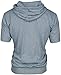 Angel Cola Men's Short Sleeve Plain Cotton Lightweight Hoodie Shirts Gray L