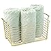 mDesign Farmhouse Metal Storage Organizer Basket Bin with Handles - Holds Hand Soaps, Body Wash, Shampoos, Lotion, Conditioners, Hand Towels, Hair Accessories, Body Spray - Medium, 2 Pack - Gold Brass