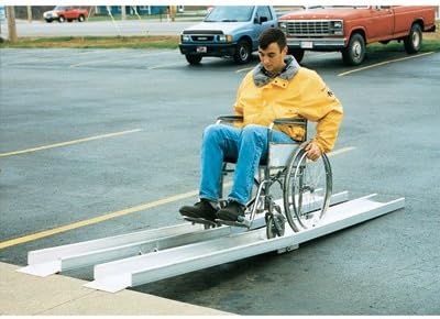 IHS D-FAR-120 Fold-A-Way Wheel Chair Ramp, 550 lbs Capacity, 120" Length, 7-7/8" Width