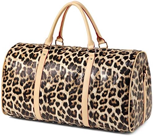 Nabegum Leopard Travel Duffels Bag For Women Girls Cheetah Animal Print Leather Overnight Weekender Hospital Tote Bag With Shoulder Strap 1 Nabegum Leopard Travel Duffels Bag For Women Girls Cheetah Animal Print Leather Overnight Weekender Hospital Tote Bag With Shoulder Strap