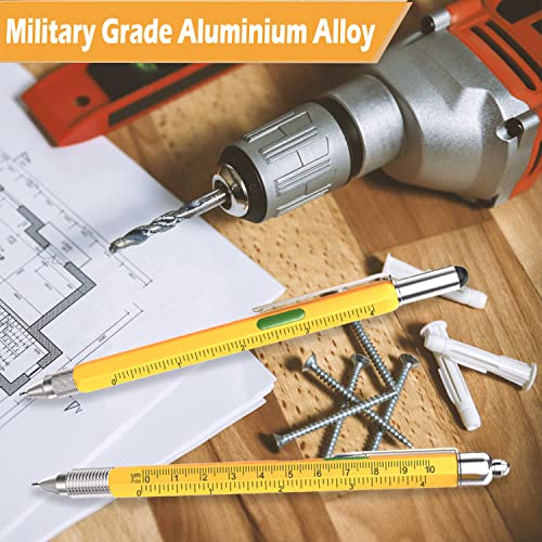 Multitool Pen 2 Pack 2022 Upgrade [Stylus, Ballpoint Pen, 4" Ruler
