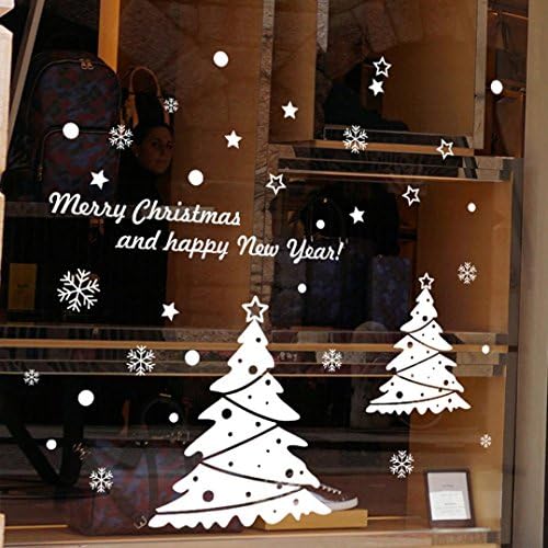 BIEARY Christmas Wall Stickers Door Window Xmas Art Decoration Decals Home Decor
