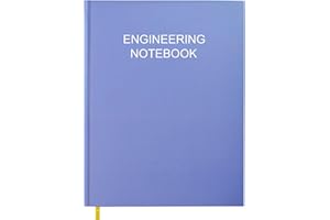 TUUN FUPLAN Engineering Notebook/Engineer Graph Paper Notebook - (.25" Grid Format), Lab Notebook Quad Ruled Book with Grid Pages: Table of Contents for Chemistry, Physics, Biology, 8" x 10", Purple