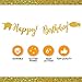 Unicorn Birthday Party Supplies Decorations: 32 Pack Gold Confetti Balloons, Cake Decoration, Cupcake Toppers, Banner and Magical Enchanted Hair Ties Favors for Girls, Boys, Pink, Gold