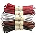 YJRVFINE Round Waxed Shoelaces Dress Boots Shoes Laces 2 Pair