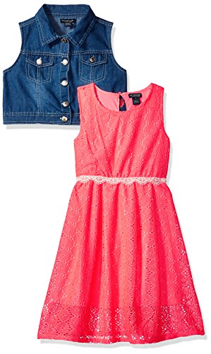 U.S. Polo Assn. Girls' Sundress With Denim Vest