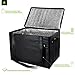 Insulated Grocery Bag with Zippered Top, Reusable Shopping Box Tote, Collapsible Cooler with Handles, Large Thermal Bag for Frozen & Hot Food, Instacart, Picnic, Camping, 2 Pcs - 14.5x10x10 Giftware