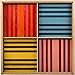 KAPLA 100 Octocolor Case - Wooden Construction Set 100 Colored Building Planks