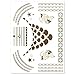 Metallic Gold Flash Temporary Tattoos - 5 SHEETS - Mermaid Edition - Gold and Silver Shiny Jewelry Tattoos