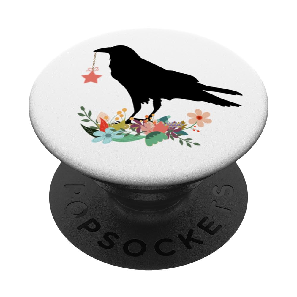 Blackbird with a Star on a Chain Crow Bird Ornithology PopSockets Swappable PopGrip