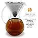 Pour Over Coffee Maker With Handle - Borosilicate Glass Manual Hand Pour-over Coffeemakers, Durable, Scratch Resistant, And Portable (27 oz - 5 Cup)
