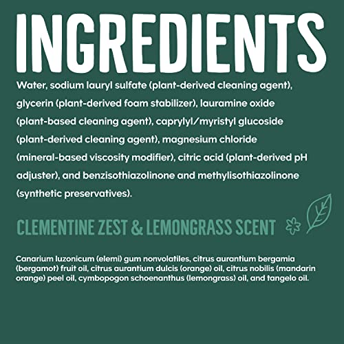 SEVENTH GENERATION DISH LIQUID SOAP CLEMENTINE ZEST LEMONGRASS DISHWASHING SOAP LIQUID SOAP 19 OZ