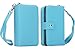 iPhone 8 Plus Case, iPhone 7 Plus Zipper Wallet Case, Pasonomi PU Leather Protective Shell Detachable Folio Flip Holster Carrying Case with Card Holder for Apple iPhone 8 Plus & 7 Plus (Blue)