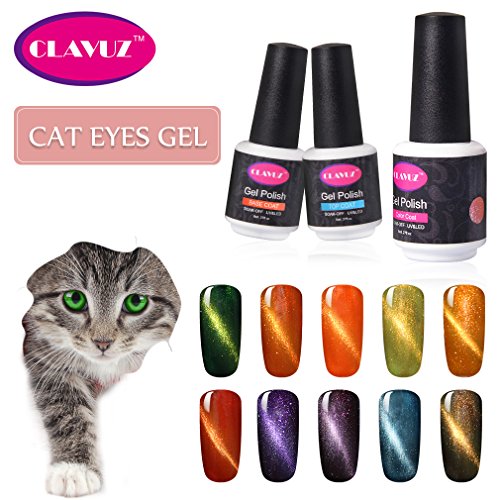 CLAVUZ 3D Magnetic Gel Nail Polish Charming Cat Eye Effect UV/LED Light Soak Off Nail Varnish Starter Kits CLAVUZ 3D Magnetic Gel Nail Polish Charming Cat Eye Effect UV/LED Light Soak Off Nail Varnish Starter Kits