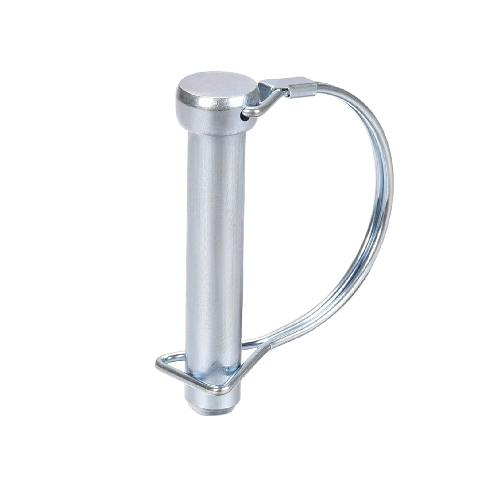 DTGN 12mm x 65mm (DxL) Shaft Locking Pin - 1Pack - Good for Farm Trailers Lawn - Carbon Steel Round Trailer Coupler Pin - Silver Tone