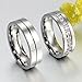 Bishilin Stainles Steel 6Mm Promise Rings For Couples Set With 2 Rings