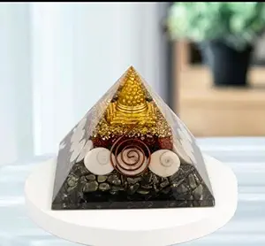 ORGONITE MAGIC CRYSTALS Original Pyrite Money Magnet Laxmi Pyramid - Attracts Abundance, Prosperity & Good Fortune - Handcrafted - Gifts - Home Decor