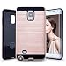 Note Edge Case,Note 4 Edge Case,N9150 Case,AnnBay for Samsung Galaxy Note Edge 2in1 Series Heavy Duty armor Hard Cover Case Hybrid Soft Silicone TPU Case(Steel Rose Gold Pink)