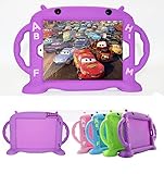 iPad Case for Kids, New iPad 2017 / iPad Pro/iPad Air 1 2 / iPad 5 6 Cute Case 9.7 inch Universal Shockproof Silicone Protective Cover with Self Stand [BPA Free][Side Handles] (Purple)