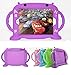 iPad Case for Kids, New iPad 2017 / iPad Pro/iPad Air 1 2 / iPad 5 6 Cute Case 9.7 inch Universal Shockproof Silicone Protective Cover with Self Stand [BPA Free][Side Handles] (Purple)