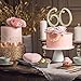 60 GOLD Cake Topper | Premium Sparkly Crystal Diamond Rhinestone Gems | 60th Birthday or Anniversary Party Decoration Ideas | Perfect Keepsake (60 Gold)