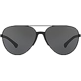Emporio Armani EA2059 Sunglasses, Matte Black/Grey, 61 mm
