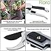 FLORO Pruning Shear, 8 Inches, All Steel, Rust-Resistant Secateur, Non-Stick Sharp Blades, Low Friction Coating, Comfortable Rubber Handle, Security Lock, Black and Silver Colorthumb 2