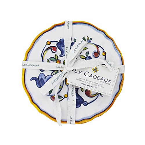 Le Cadeaux Melamine Capri - Set of 4 Appetizer plates