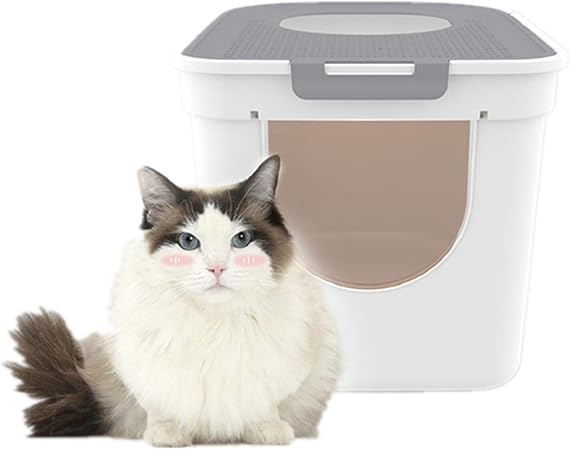 Tscenror PE Las Cajas de Arena Mascota for IR al baño del Gato Caja de Arena