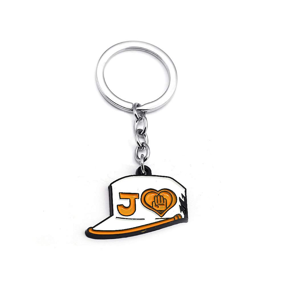 FEIDIAO JoJo Keyholder Metal Sign Enamel JoJo Keyring JOJO Jotaro Kujo Keychain JOJO Phone Accessories (A)