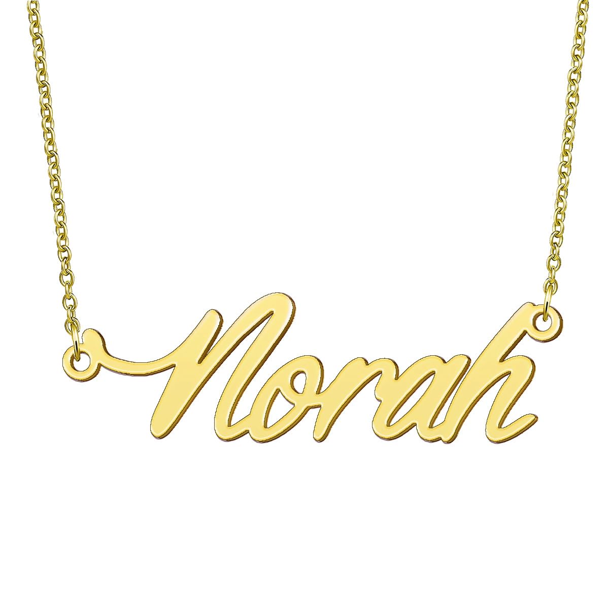 BYBWBL Norah Name Pendant Necklace 18k Gold Plated
