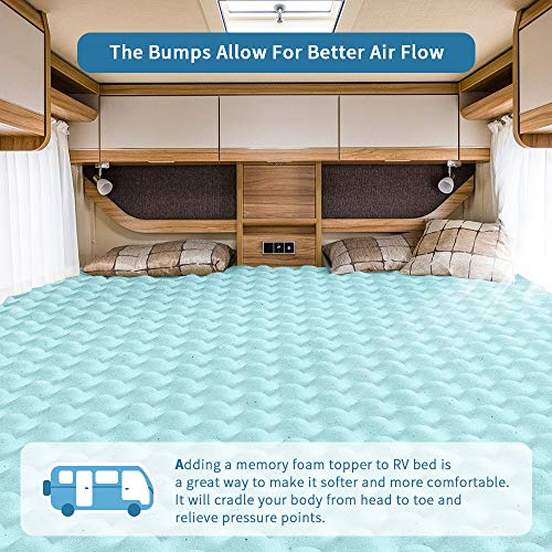 Milemont 1.5 inch Mattress Topper, Egg Crate Design Gel Swirl Memory