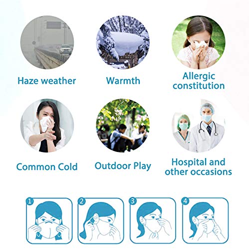 3Pcs face Mask Dust Mask Anti Pollution Mask Reusable Mouth Masks - Thumbnail 6
