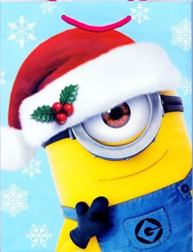Immagini Minion Natalizi.Minions Di Natale Sacchetto Regalo Medium X Mas Geschent Asche Amazon It Cancelleria E Prodotti Per Ufficio