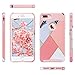 ULAK iPhone 7 Plus Case, Slim Flexible TPU Rugged Rubber Anti Scratch Hard Cover Thin Case with Design for Apple iPhone 7 Plus 5.5 inch, Pink Geometric Marble